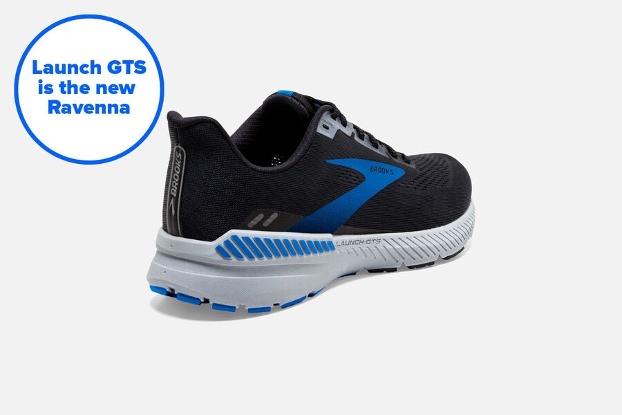 Brooks Running Shoes Mens Black/Grey/Blue - Launch GTS 8 Road - 6790-SBZPG